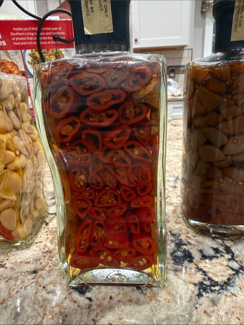 Trio of Decorative Infused Glass Bottles - Picture 4 of 6
